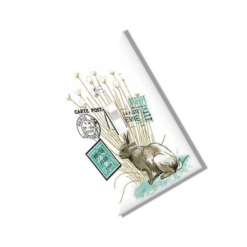Turquoise Paris Light Switch Plate Cover Various Sizes Offered