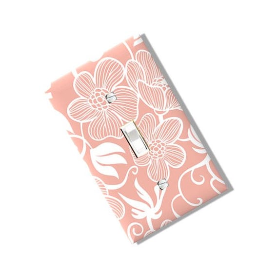 Pink /& Orange Flowers Light Switch Covers Floral Home Decor Outlet