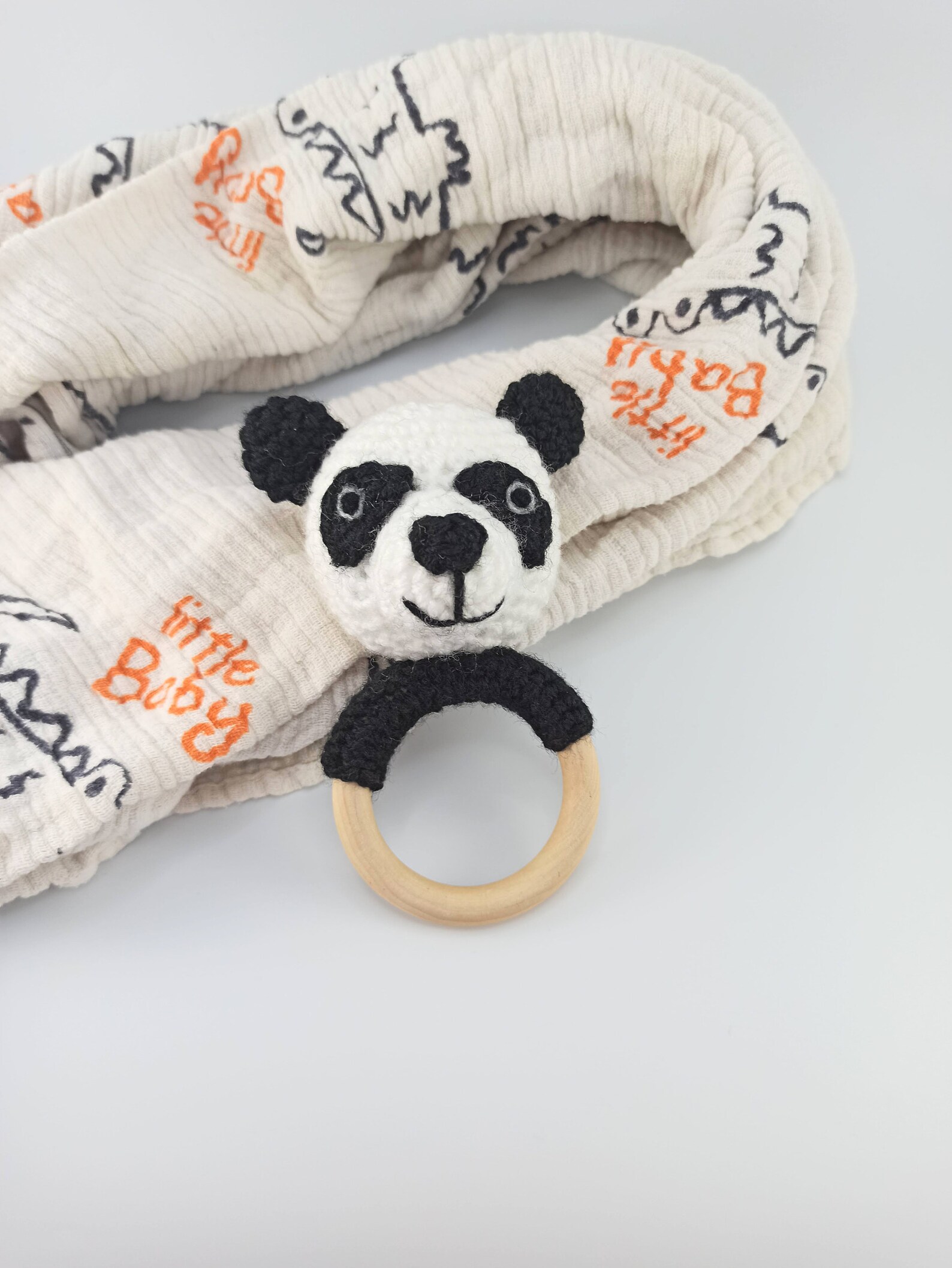 panda bear fruit teether set