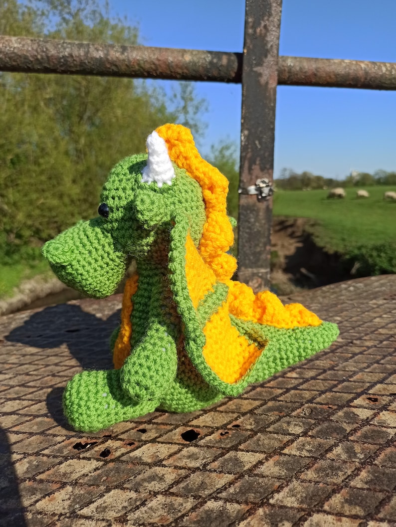 Cuddly Dragon ready made crochet toy soft toy plushies | Etsy
