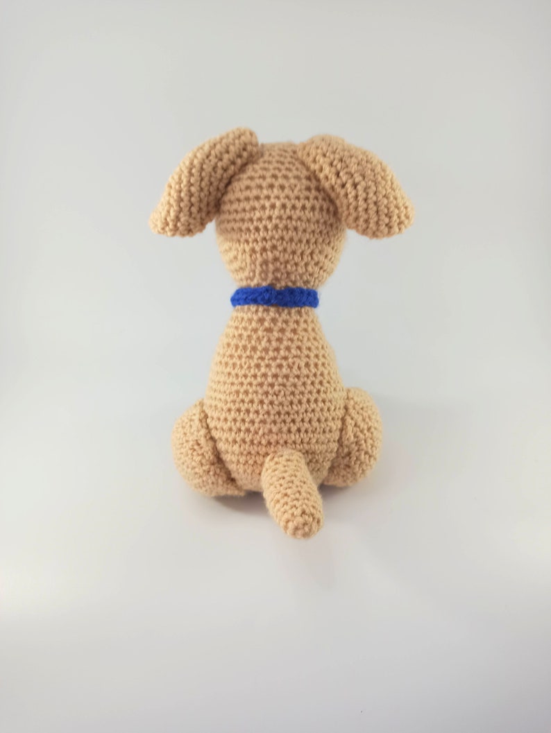 Crochet terrier dog, cuddly soft toy, personalised gift, ready made toy, stuffed animal plush toy image 8