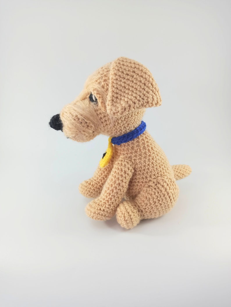 Crochet terrier dog, cuddly soft toy, personalised gift, ready made toy, stuffed animal plush toy image 9