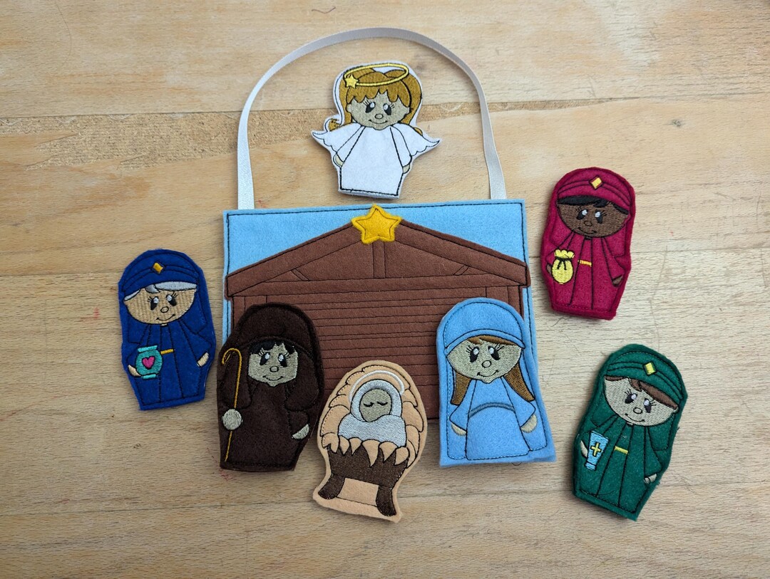 Felt Nativity Finger Puppet Set: Christmas Story Role Play - Etsy