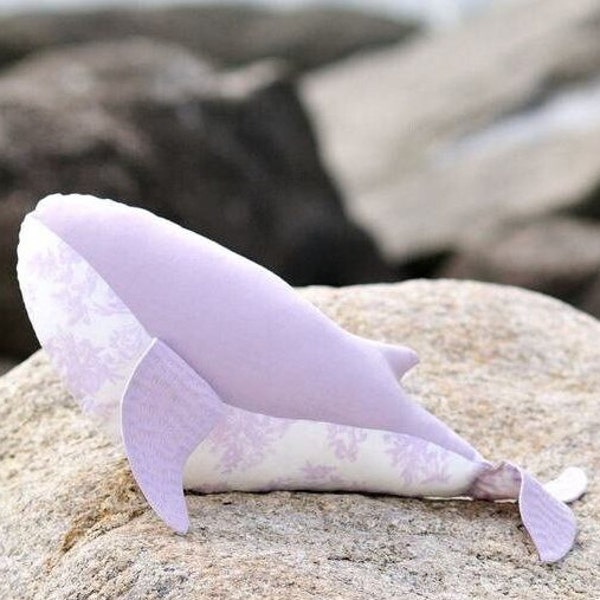 Whale PDF soft toy sewing pattern plushie softie