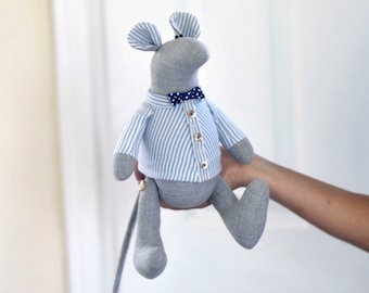 Mr Ratatouille mouse rat PDF soft toy sewing pattern plushie softie