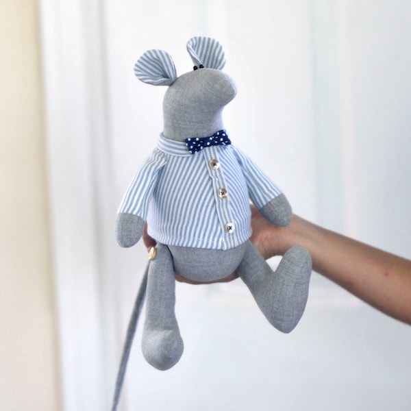 Mr Ratatouille mouse rat PDF soft toy sewing pattern plushie softie