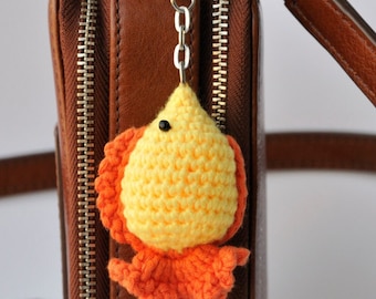 Goldfish keychain PDF crochet pattern accessories fish pattern