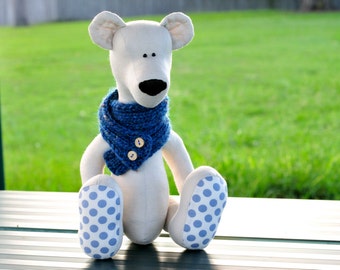 Polar Bear Teddy PDF soft toy sewing pattern plushie