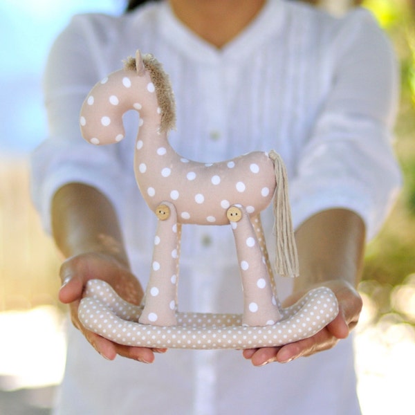 Rocking horse PDF soft toy sewing pattern plushie softie
