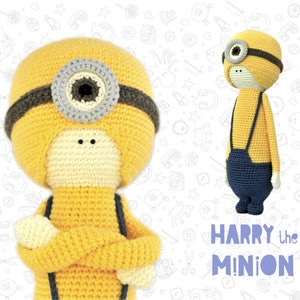 Toy amigurumi crochet pattern minion crochet pattern doll pattern