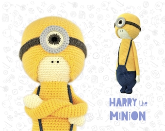 Toy amigurumi crochet pattern minion crochet pattern doll pattern