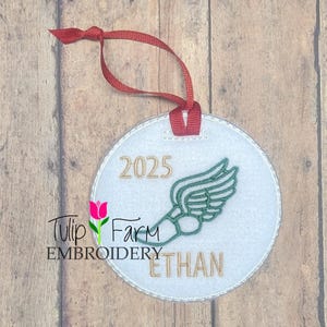 Track and Field - Cross Country Personalized Ornament, Track Felt Ornament, Custom Track Ornament, Cross Country Team Gift, XC Coach Gift