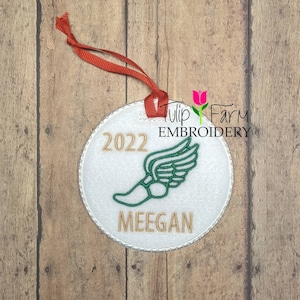 Track and Field - Cross Country Personalized Ornament, Track Felt Ornament, Custom Track Ornament, Cross Country Team Gift, XC Coach Gift
