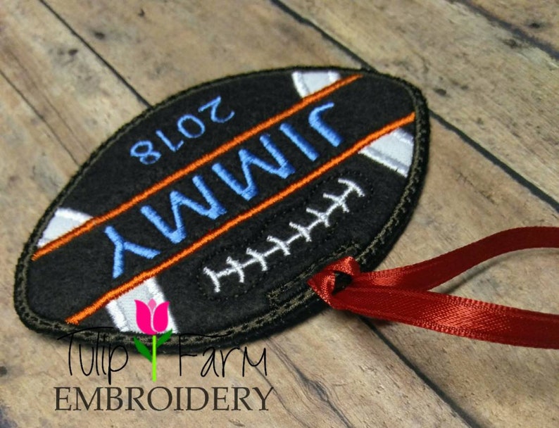 Football Ornament Custom Felt Football Ornament Etsy