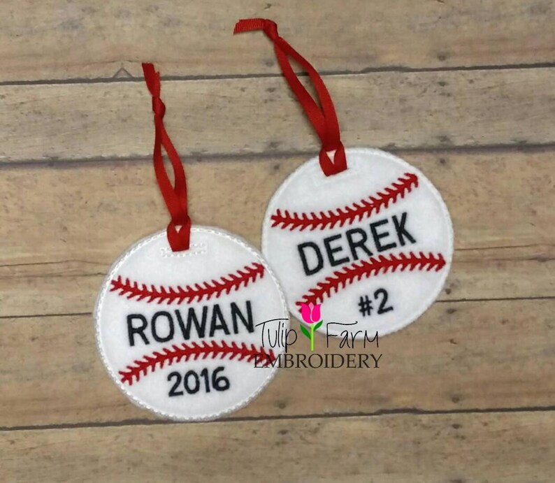 Baseball Ornament Custom Baseball Felt Ornament Etsy