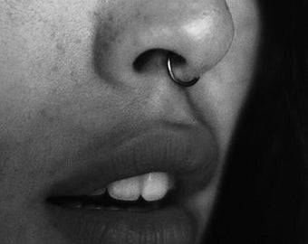 Septum, Septum Piercing, Septum Ring, Gouden Septum, Neusring, Gouden Septum Ring, Dun septum, Delicate septum