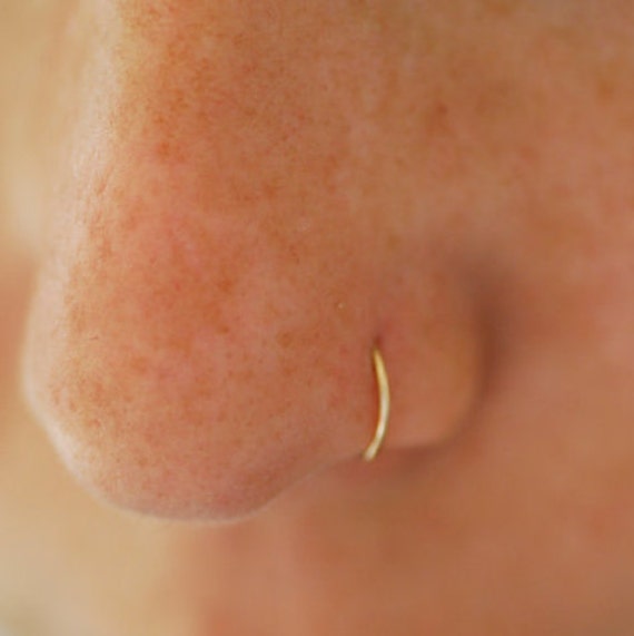 Small Gold Nose Ring 14k Gold Filled 24 22 20 18 Gauge Nose Ring gold Nose Ring 14k Gold Nose Ring Silver Nose Ring small Gold Hoop Etsy