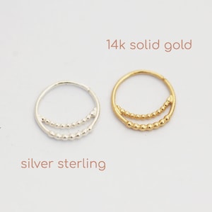 Crescent Nose Ring, Nose Piercing, Half Moon Nose Ring, Nose Stud, Silver Nose Hoop, Thin Nose Ring, Snug Nose Ring, Double Nose Ring, 20g