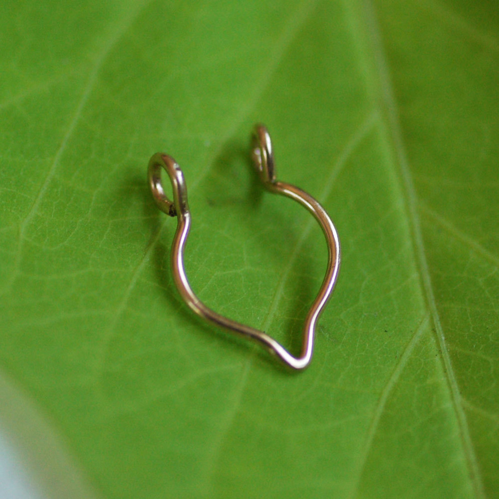 Fake Septum Piercing Septum Cuff GOLD or SILVER Nose Cuff Etsy