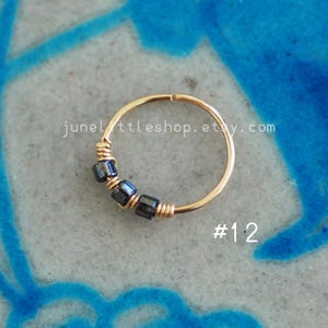 Argola de nariz verde, tragus, hélice, piercing de nariz de ouro com cartilagem verde, argola de nariz pequena, joia de nariz, argola de narina, piercing de nariz, brinco de nariz, narina