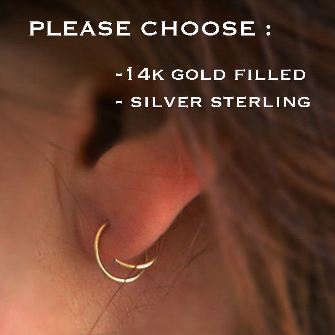 Gold Hoops, Silver Hoop Earrings, Infinity Earrings, Tiny Silver Hoops ...