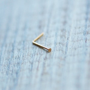 TINY THIN Nose Stud, gold stud earrings, high fashion jewelry piercing style, special birthday gift