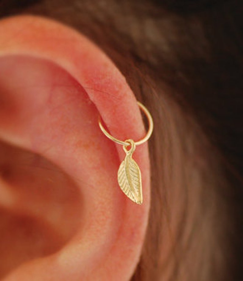Small Hoop Earring Helix Earring Small Gold Cartliage Etsy