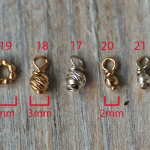 Kleine bedels voor oorringen, kleine gouden bal, sterlingzilveren kleine kraal, gouden ringoorbellen, kleine oorbellen voor elke dag