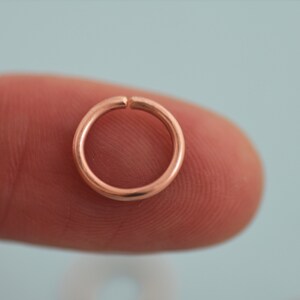 Thick Nose Ring, 18 gauge Nose Ring, 14k Gold Filled Nose Hoop, 20 gauge Cartilage Hoop, 16 gauge Septum, 24g Silver Sterling Nose Ring