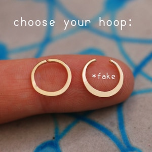 Septum piercing, cartilage ring, tragus hoop, Septum ring,Hammered nose hoop,faux jewelry, fake hoop, fake nose hoop