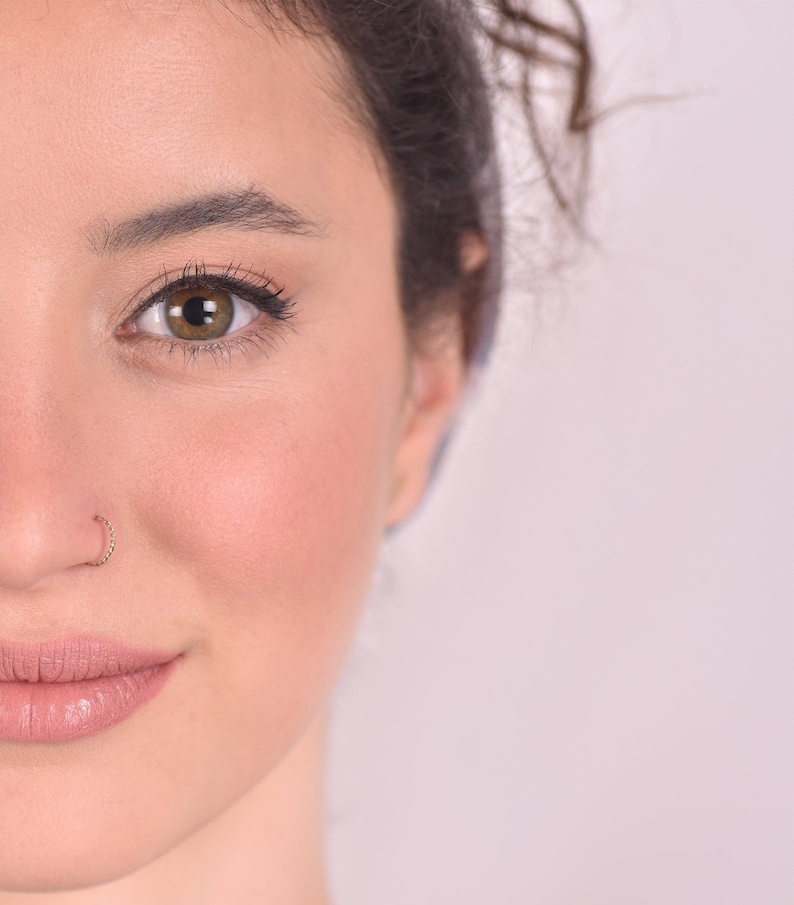 solid gold nose hoop