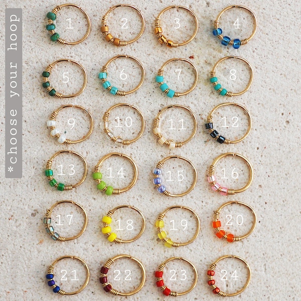 Aro para la nariz, piercing de nariz, aro para el cartílago, aro para el cartílago con cuentas, aro pequeño, piercing para la nariz, trago, aro turquesa, pendiente para el cartílago, aro para el hélix