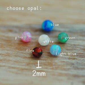 Tiny opal nose stud,Gold Nose Stud,nose stud gold,small nose stud,22g nose stud,thin nose stud,gold nose stud,nose stud green opal,nose stud image 4