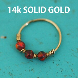 Solid Gold Nose Hoop 14k Gold Nose Ring Solid Gold Cartilage - Etsy