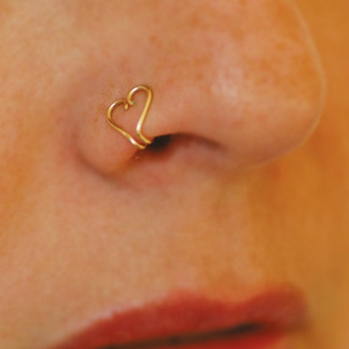 Fake Nose Ring Fake Nose Piercing Fake Nose Hoop Nose Etsy Israel