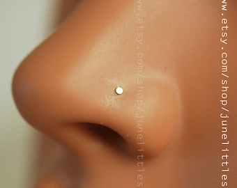 Tiny Nose Stud, 14k gold filled nose stud, Dome head 24 gauge nose stud, DOME head minimalist nose stud, barely there stud, dot nose stud