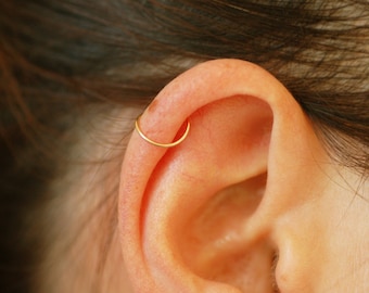 14K Gold Filled Helix Earring – Cartilage Hoop, Septum Ring