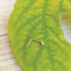 Gold and silver nose stud, ball nose stud, tiny ball helix, cartilage earring, nose Piercing, 14k Yellow Gold/ Silver Indian NoseStud
