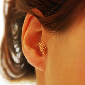 Body jewelry, NON PIERCED earring, ear cuff, 14k gold filled nose ring, tragus, body jewelry, non pierced ear, cartilage, helix tragus