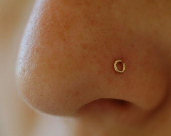 Nose Ring Stud Sterling Silver Handcrafted Tiny nose stud, nose screw, nose stud, nose piercing, nose jewelry, body jewelry