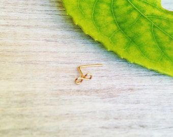 Nose Stud, Tiny nose stud, Iinfinity Nose Stud, Nose Ring,Cartilage Earring 14K Gold filled silver sterling nose ring