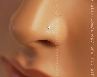 teeny tiny nose stud, Dome Head Gold Nose Stud, 14k Gold Nose Stud, Ball Nose Stud, Minimalist Nose Stud, Barely There Stud, Dot Nose Stud