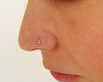 Nose Ring Stud Sterling Silver Handcrafted Tiny nose stud, nose screw, nose stud, nose piercing, nose jewelry, body jewelry