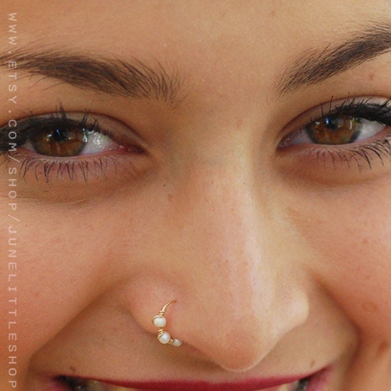 Etsy hoop nose ring deals