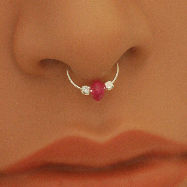 FAKE Gold Septum Ring Nose Jewelry Ring NO PIERCING Fake Etsy