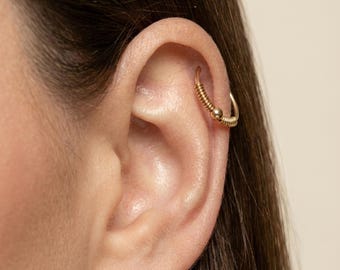 Handmade 14K Gold Filled Cartilage Hoop, Helix Earring, Tragus Ring