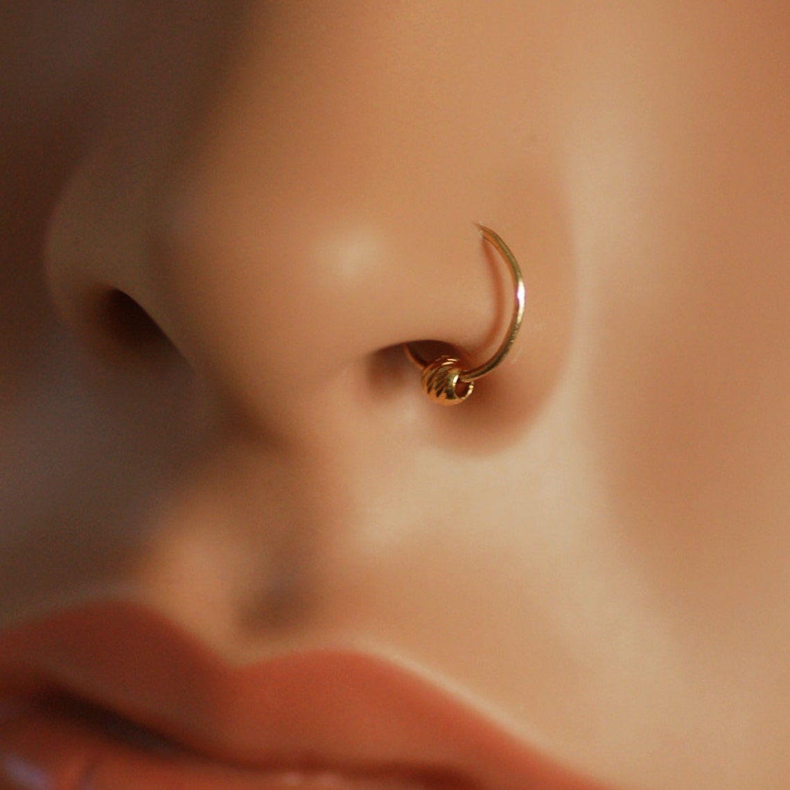 14ct White Gold Cartilage Earring Cz Cartilage Hoop Hinged Etsy 