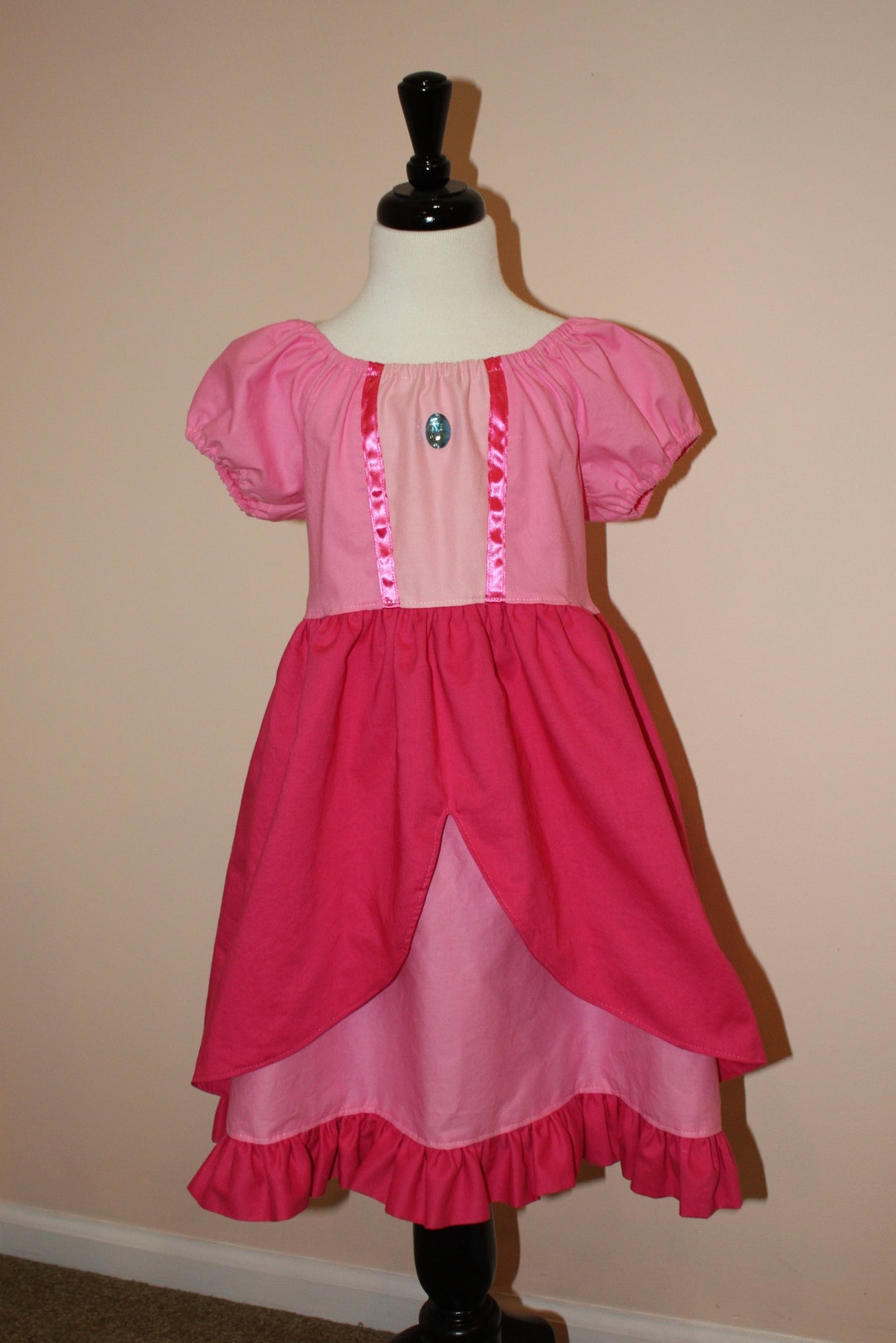 Princess Peach Inspired Washable Cotton Play Dress Costume - Etsy