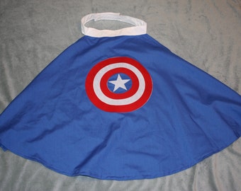 Captain America Inspired Child Sized Superhero Cape