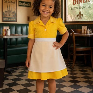 Tiana Inspired Cotton Washable Waitress Play Dress